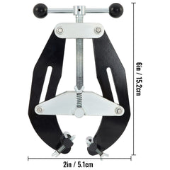 Pipe Clamp, 2 to 6 in, High Strength Ultra Clamp with Quick Acting Screws, Steel Pipe Alignment Tool with Lightweight Design, Black