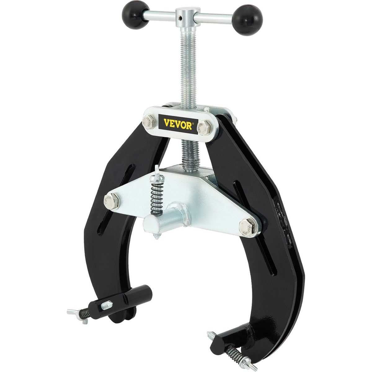 Pipe Clamp, 2 to 6 in, High Strength Ultra Clamp with Quick Acting Screws, Steel Pipe Alignment Tool with Lightweight Design, Black