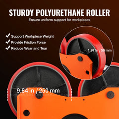 Turning Rolls Linkage Roller, 1000KG/2205LBS Loading Welding Turning Roll, 25-1400mm Diameter, 80-1600 mm/min Rotary Welding Positioner & Welding Torch Stand for Welding Equipment Support