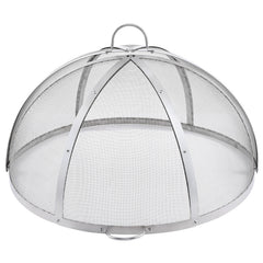 Firepit Spark Screen Lid, 30" Diameter, Outdoor Firepit Ring Cover Round Accessories, Fire Pit Metal Cover, Easy-Opening Stainless Steel Fire Ring Covers for Outdoor Patio Fire Pits Backyard