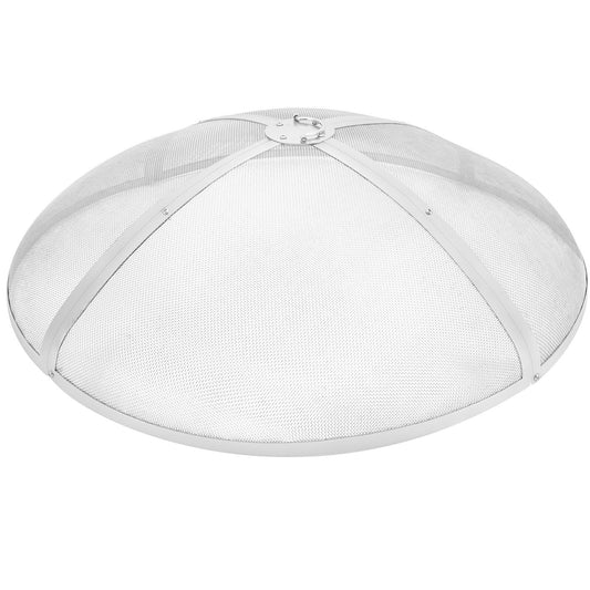 Fire Pit Spark Screen Round 36", Reinforced Heavy Duty Steel Metal Cover, Outdoor Firepit Lid, Easy-Opening Top Screen Covers Round with Ring Handle for Outdoor Patio Fire Pits Backyard