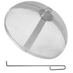 Fire Pit Spark Screen Round 20", Reinforced Heavy Duty Steel Metal Cover, Outdoor Firepit Lid, Easy-Opening Top Screen Covers Round with Ring Handle for Outdoor Patio Fire Pits Backyard