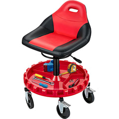 Rolling Garage Stool 300LBS Adjustable Mechanic Work Shop Seat w/Casters