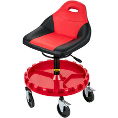 Rolling Garage Stool 300LBS Adjustable Mechanic Work Shop Seat w/Casters
