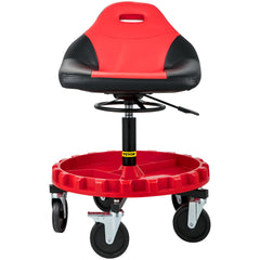 Rolling Garage Stool 300LBS Adjustable Mechanic Work Shop Seat w/Casters