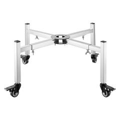 Fire Pit Stand, 38-68.6 cm Adjustable Stretch with 4 Casters, Firepit Stand for Solo Stove Bonfire Ranger Yukon & Other Outside Firepit, Stainless Steel Camping Fire Pit Accessory for Fireplace