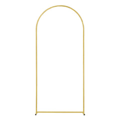 Wedding Arch Backdrop Stand, Set of 3, Metal Stable Stand with Case Connection & Chassis Crossbar Design, Easy-to-Assemble Gold Stand with Premium Metal, Fit for Birthday, Celebration, Holiday