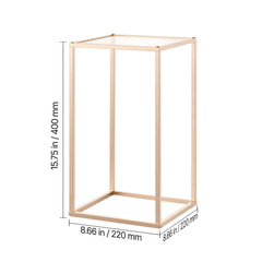 Wedding Flower Stand, 10PCS 40cm Column Flower Stand, Floral Stands with Acrylic Laminate, Gold Rectangular Floral Display Rack for Wedding, Party, Birthday, Home, Gold Centerpiece Stands