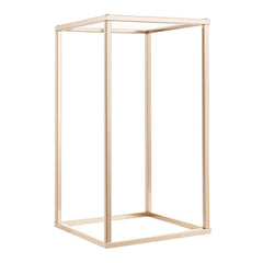 Wedding Flower Stand, 10PCS 40cm Column Flower Stand, Floral Stands with Acrylic Laminate, Gold Rectangular Floral Display Rack for Wedding, Party, Birthday, Home, Gold Centerpiece Stands