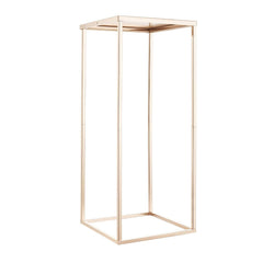 Wedding Flower Stand, 10PCS 60cm Column Flower Stand, Floral Stands with Metal Laminate, Gold Rectangular Floral Display Rack for Wedding, Party, Birthday, Home,  Gold Centerpiece Stands