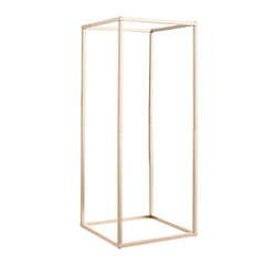 Wedding Flower Stand, 10PCS 60cm Column Flower Stand, Floral Stands with Hidden Screw, Rectangular Cubic Floral Display Rack for Wedding, Party, Birthday, Home, Gold Centerpiece Stands