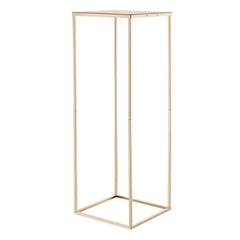 Wedding Flower Stand, 10PCS 80cm Column Flower Stand, Floral Stands with Metal Laminate, Gold Rectangular Floral Display Rack for Wedding, Party, Birthday, Home,  Gold Centerpiece Stands