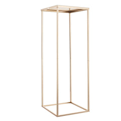 Wedding Flower Stand, 10PCS 80cm Column Flower Stand, Floral Stands with Metal Laminate, Gold Rectangular Floral Display Rack for Wedding, Party, Birthday, Home,  Gold Centerpiece Stands