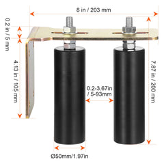 Sliding Gate Kit 6” Rolling Hardware with L-Bracket Adjustable for Door