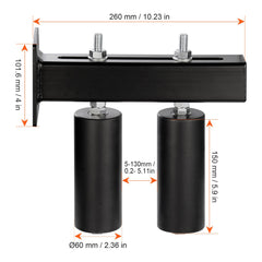 Sliding Gate Kit 6” Rolling Hardware with T-Bracket Adjustable for Door