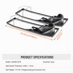 Concrete Knee Boards Stainless Steel, 30'' x 8'' Concrete Sliders, Knee Boards For Concrete, Concrete Knee Pads Moving Sliders, with Knee Pads & Board Straps for Cement and Concrete Finishing