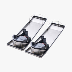 Concrete Knee Boards Stainless Steel, 30'' x 8'' Concrete Sliders, Knee Boards For Concrete, Concrete Knee Pads Moving Sliders, with Knee Pads & Board Straps for Cement and Concrete Finishing