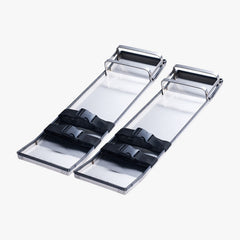 Concrete Knee Boards Stainless Steel, 28'' x 8'' Concrete Sliders, Knee Boards For Concrete, Concrete Knee Pads Pair Moving Sliders, with Board Straps for Cement and Concrete Finishing