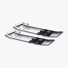 Concrete Knee Boards Stainless Steel, 28'' x 8'' Concrete Sliders, Knee Boards For Concrete, Concrete Knee Pads Pair Moving Sliders, with Board Straps for Cement and Concrete Finishing