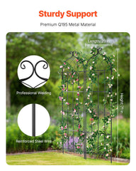 2 Packs Metal Garden Trellis for Climbing Plant Support 71x20 in Rustproof