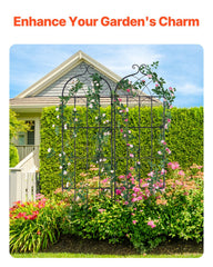 2 Packs Metal Garden Trellis for Climbing Plant Support 71x20 in Rustproof