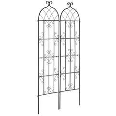 2 Packs Metal Garden Trellis for Climbing Plant Support 71x20 in Rustproof
