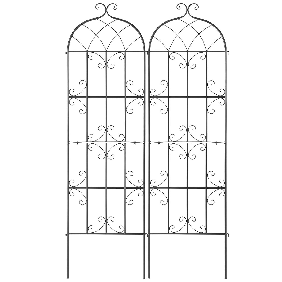 2 Packs Metal Garden Trellis for Climbing Plant Support 71x20 in Rustproof