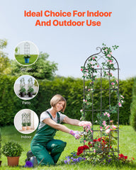 2 Packs Metal Garden Trellis for Climbing Plant Support 71x20 in Rustproof