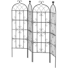 4 Packs Metal Garden Trellis for Climbing Plant Support 71x20 in Rustproof
