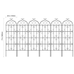 4 Packs Metal Garden Trellis for Climbing Plant Support 71x20 in Rustproof
