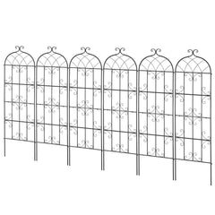 4 Packs Metal Garden Trellis for Climbing Plant Support 71x20 in Rustproof