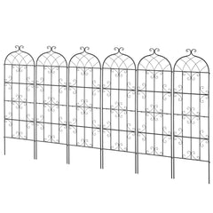4 Packs Metal Garden Trellis for Climbing Plant Support 71x20 in Rustproof