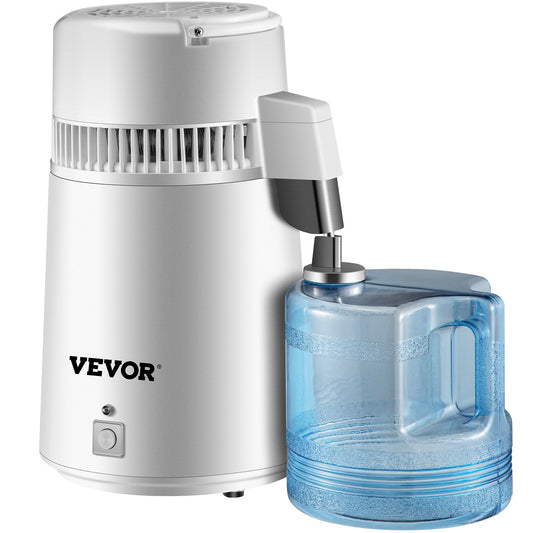 Water Distiller Purifier Pure Water Distiller Filters Water Distillation 4L Internal Stainless Steel with Collection Bottle