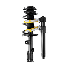Strut Spring Compressor Set, Macpherson Strut Spring Compressor Kit, Interchangeable Fork Strut Coil Extractor Remover Tool, with Yellow Protective Sleeve and Carrying Case