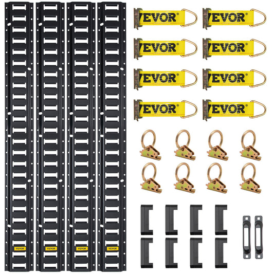 E Track Tie Down Rail Kit 30PCs 1.52m E Track Rails Enclosed Cargo Trailer