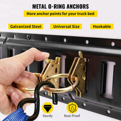 E Track Tie Down Rail Kit 30PCs 1.52m E Track Rails Enclosed Cargo Trailer