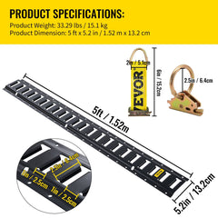 E Track Tie Down Rail Kit 30PCs 1.52m E Track Rails Enclosed Cargo Trailer