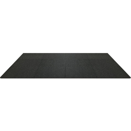 12 PCS 14 mm Thick Gym Floor Mats, 24" x 24" EVA Foam & Rubber Top Interlocking Workout Floor Mats with 4.5 m² Coverage, Waterproof Exercise Puzzle Flooring for Gym, Home, Garage, Basemen