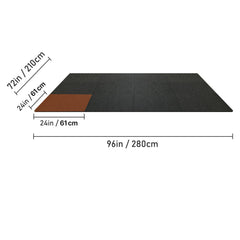 12 PCS 14 mm Thick Gym Floor Mats, 24" x 24" EVA Foam & Rubber Top Interlocking Workout Floor Mats with 4.5 m² Coverage, Waterproof Exercise Puzzle Flooring for Gym, Home, Garage, Basemen