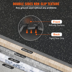 6 PCS 1/2 inch Thick Gym Floor Mats, 24" x 24" EVA Foam & Rubber Top Interlocking Workout Floor Mats with 24 sq.ft Coverage, Waterproof Exercise Puzzle Flooring for Gym, Home, Garage, Basement
