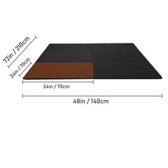6 PCS 1/2 inch Thick Gym Floor Mats, 24" x 24" EVA Foam & Rubber Top Interlocking Workout Floor Mats with 24 sq.ft Coverage, Waterproof Exercise Puzzle Flooring for Gym, Home, Garage, Basement