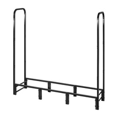 Firewood Rack with Waterproof Cover, 1.22m Outdoor Firewood Holder, 1/4 Cord Storage Metal Log Holder, 400lb Max Weight Capacity, Full Covered, Powder-Coated Wood Storage Rack for Fireplace Deck