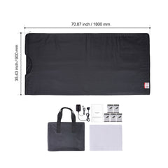 Sauna Blanket for Detoxification, Portable Far Infrared Sauna for Home Relaxation, 1-6 Level Adjustable Temprature Rannge 35-85°C, 1-60 Minutes Timer,1800x800mm