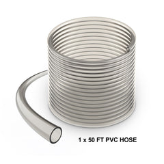 Aquarium Vacuum Gravel Cleaner, 50 ft PVC Hose Fish Tank Vacuum Gravel Cleaner, Siphon Fish Tank Cleaner Vacuum, 3 Types of Brass Adapters, for Fish Tank Cleaning Gravel & Sand