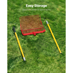 Horse Manure Fork Garden Tool 18 Tine Plastic Pitchfork Muck Rake for Hay