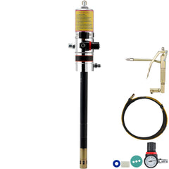 Grease Pump, 50:1 Pressure Ratio Air Operated Grease Pump with 3.88 m High Pressure Hose and Grease Gun, Pneumatic Grease Pump, Portable Lubrication Grease Pump with 360° Swivel Grease Gun Head
