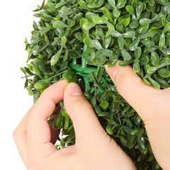 Artificial Topiary Bunny-Shape Boxwood Ball, 2 Set 914mm Faux Boxwood Plant Balls, Fake Silk Tree Look Real, Easy Assembly for Decor Front Porch Outdoor Patio Garden Balcony Backyard Indoor