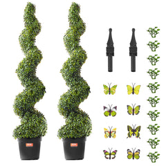 2 Pack 152.4cm Artificial Boxwood Topiary Tree Faux Plant UV Decor In/Outdoor