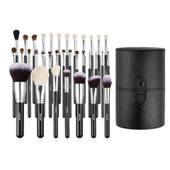 34-Piece Makeup Brush Set, Professional Brushes Kit for Foundation Blending Eyeshadow Concealer Blush - with Soft Bristles, Ergonomic Wood Handle, Travel-Friendly Case Included
