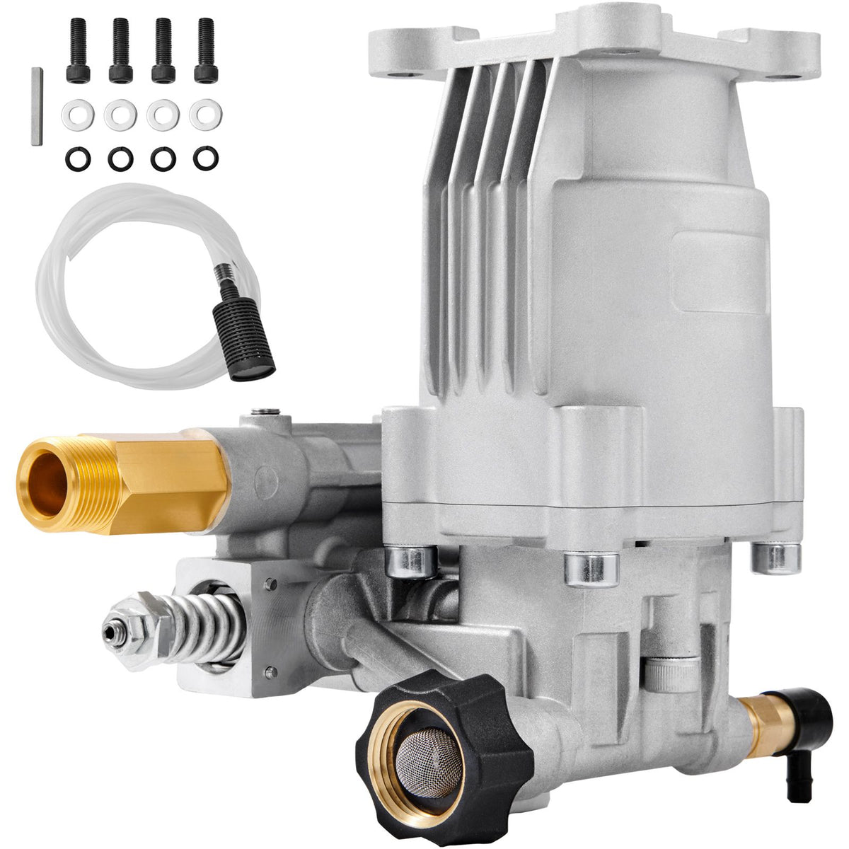 Pressure Washer Pump, 19 mm Shaft Horizontal, 3400 PSI, 2.5GPM, Replacement Power Washer Pumps Kit, Parts Washer Pump, Compatible with Honda, Simpson, RYOBI, Briggs & Stratton, Subaru, Craftsman
